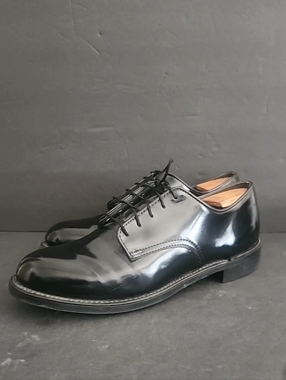 Thorogood Black Patent Leather Oxford Dress Shoes Mens Size 10.5D